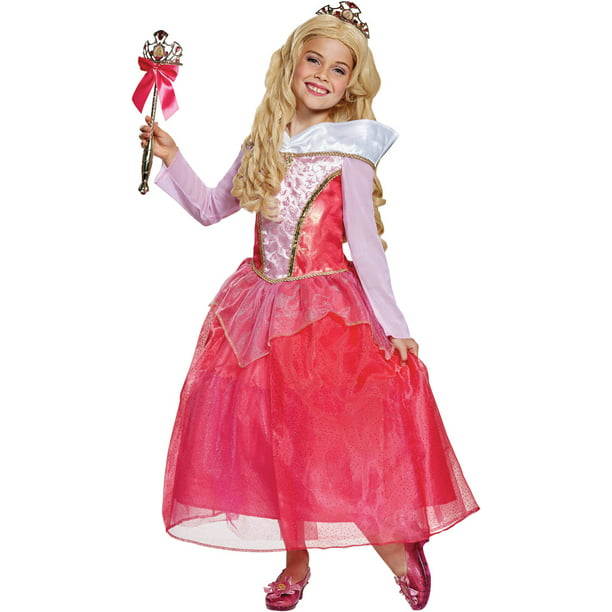 Fast Small 4-6 Girls Disney Pink Deluxe Sparkle Princess Queen Dress Costume